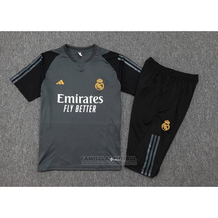 Fato de Treino Real Madrid Manga Curta 2023-2024 Verde - Calcas Curta